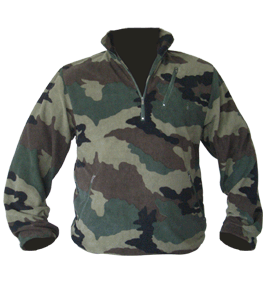 microfleece pullover camo